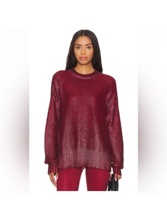 Beach Riot Sweaters - Beach Riot Callie Sweater in Merlot Shine Size Large
